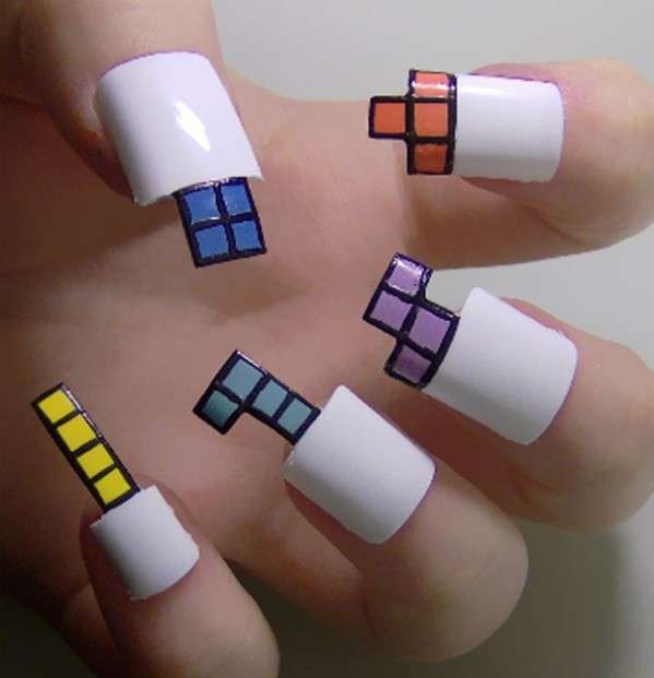 Nail art tetris