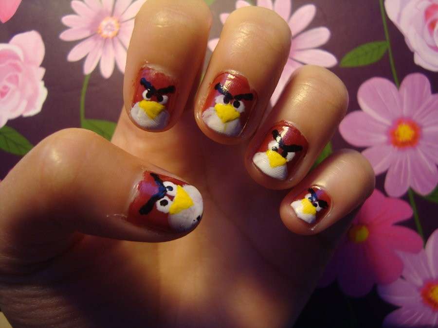 Come fare la nail art di Angry Birds