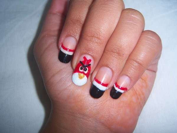 French manicure nero di Angry Birds