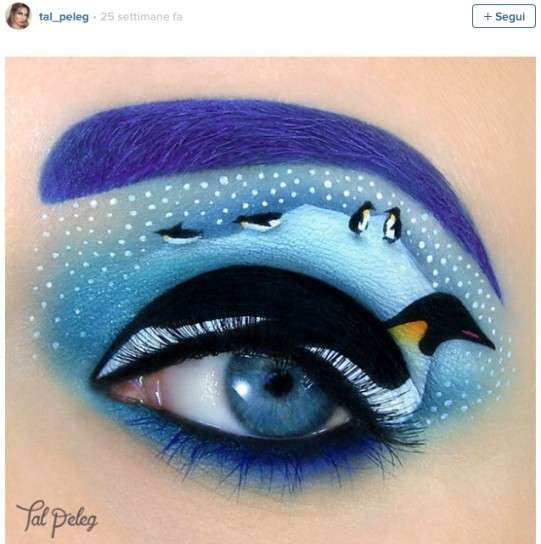 Makeup con pinguini di Tal Peleg