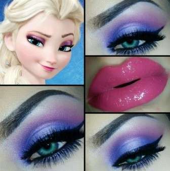 Makeup occhi e labbra di Elsa