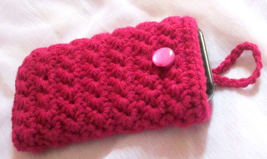 Portacellulare crochet rosso