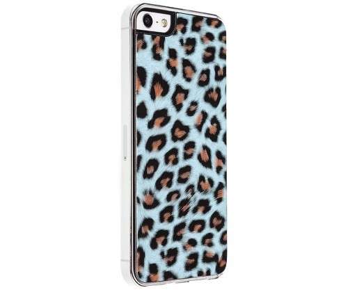 Cover animalier leopardata azzurra