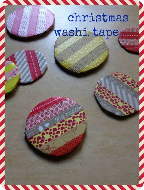 Spille natalizie con  washi tape