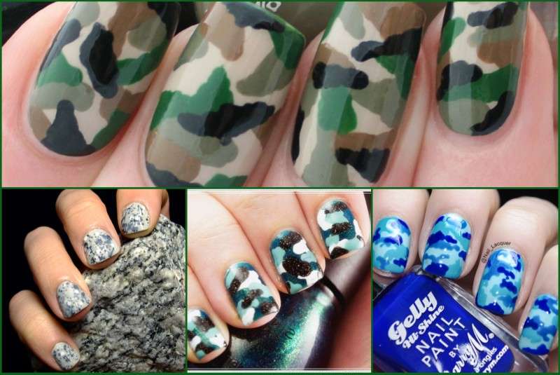 Idee per una nail art camouflage