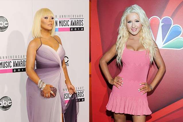 Christina Aguilera prima e dopo la dieta