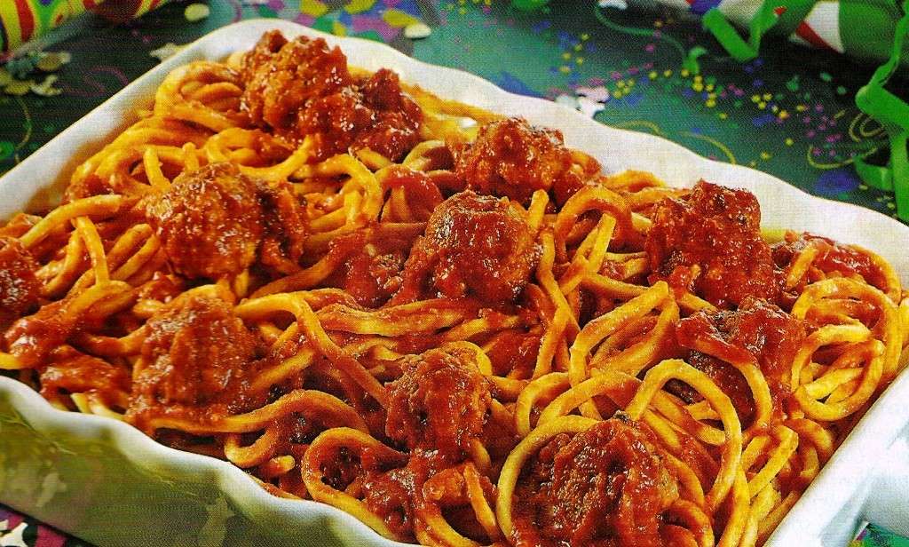 Spaghetti con polpette 