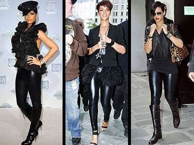 Il look rock di Rihanna