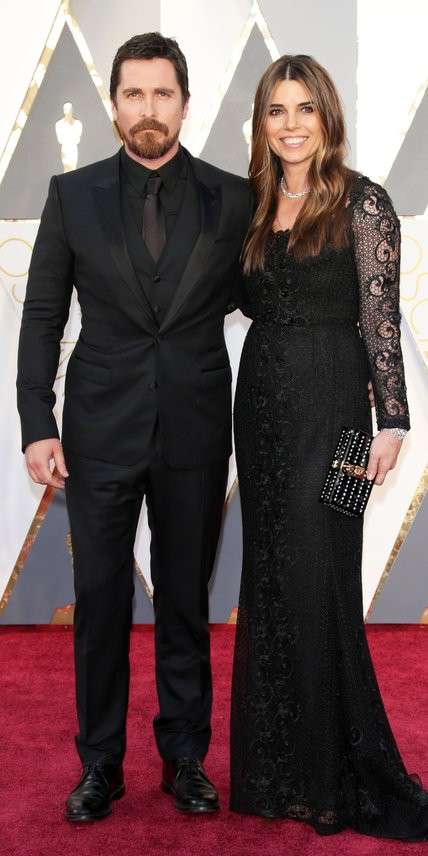Christian Bale e Sibi Blazic agli Oscar 2016