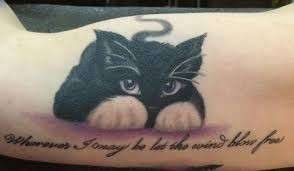 Tatuaggio in ricordo di un gattino