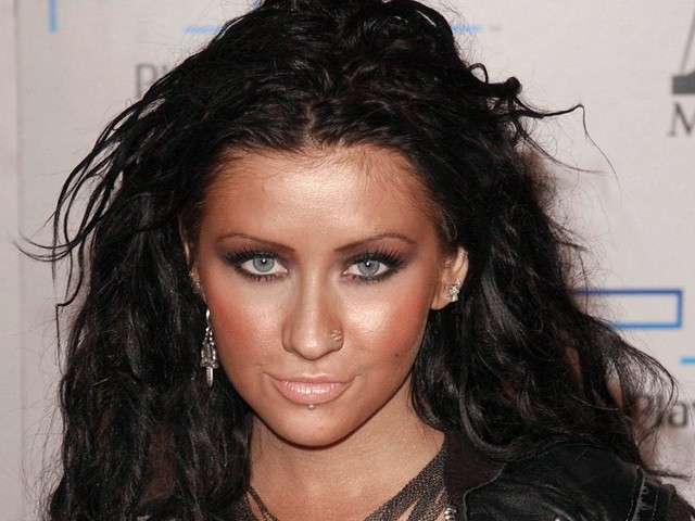 Christina Aguilera con un make up sbagliato
