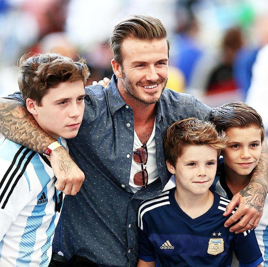 David Beckham con i figli