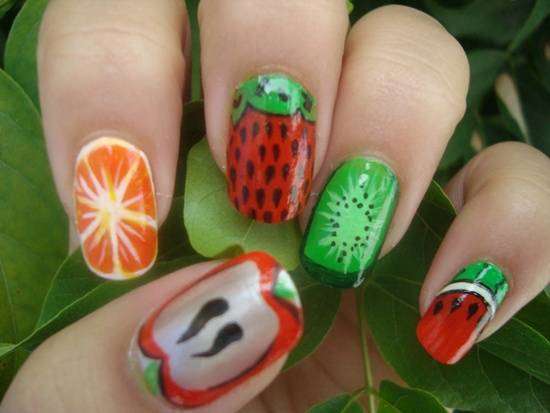Nail art con frutta
