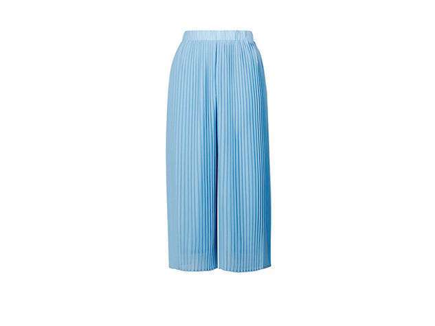 Pantaloni azzurri plissè