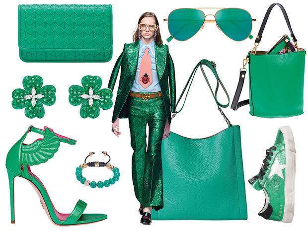Alcuni accessori verde smeraldo