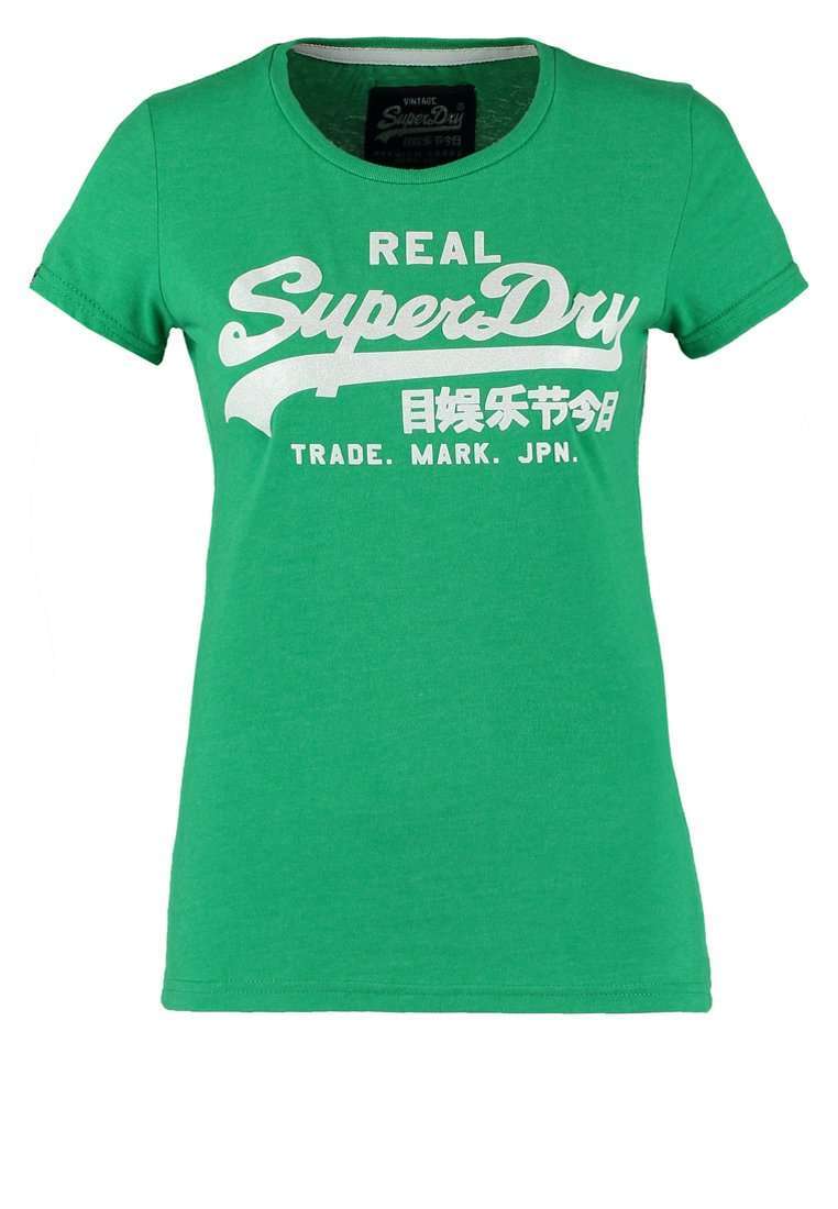 T-shirt con scritta verde smeraldo