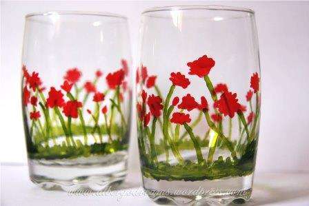 Bicchieri decorati a mano