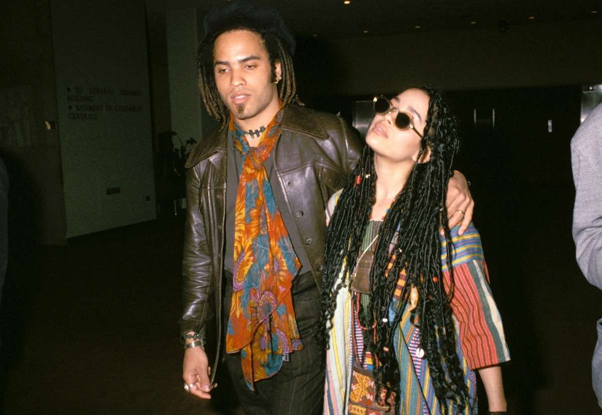 Lenny Kravitz e Lisa Bonet con i capelli rasta