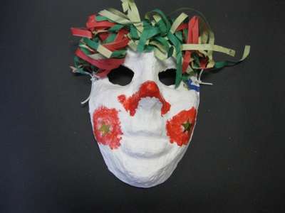 Maschera per Carnevale in cartapesta