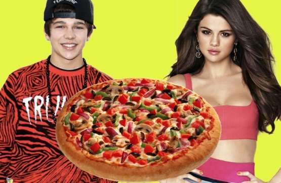 Selena Gomez e Austin Mahone amano la pizza