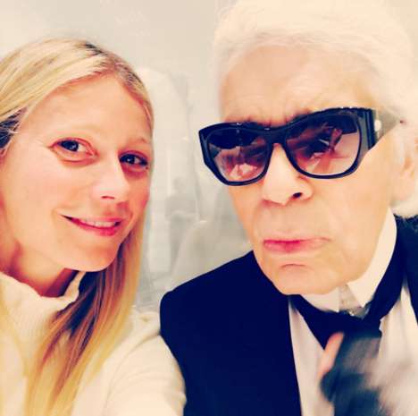 Gwyneth Paltrow e Karl Lagerfeld