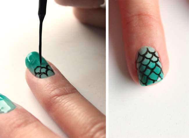 Come fare la mermaid nail art
