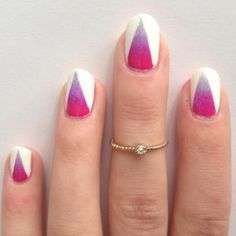 Triangle nail art sfumata