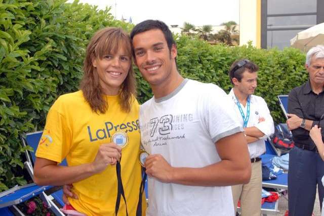 Luca Marin e Laure Manadou, coppia del nuoto