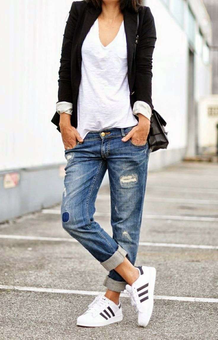 Look casual con jeans boyfriend
