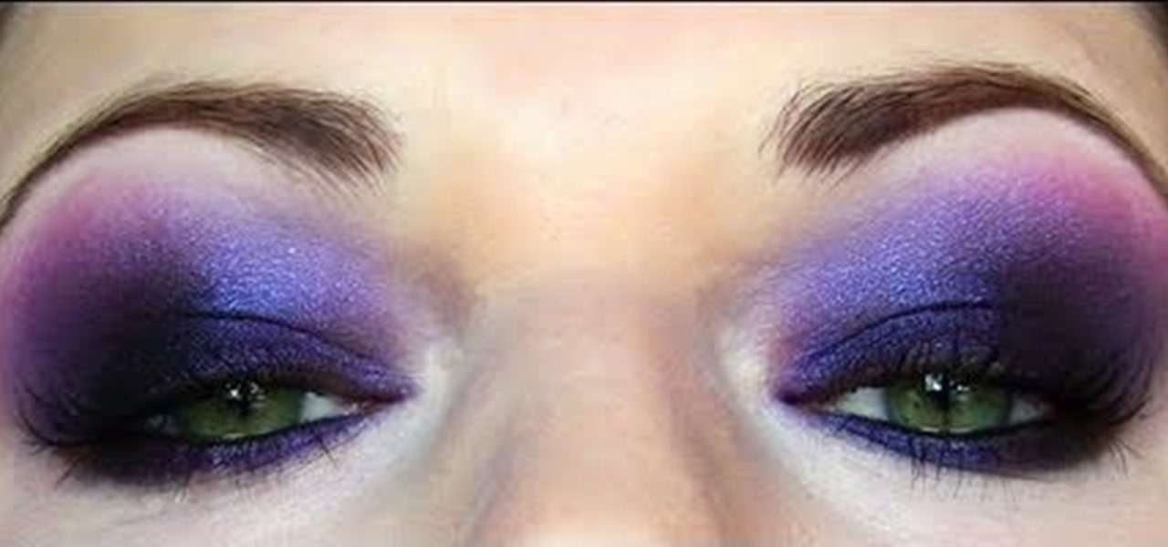 Smokey eyes viola e blu