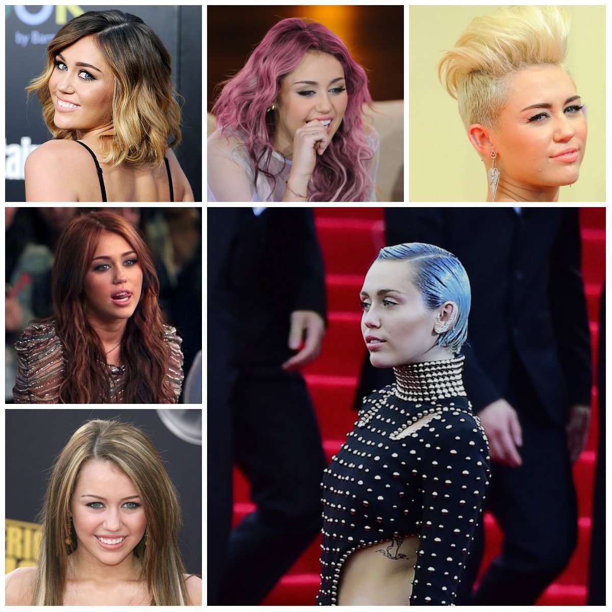 Miley Cyrus, tutti i colori di capelli