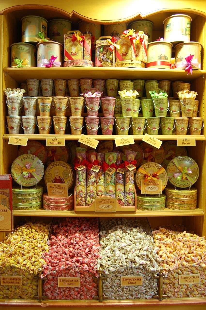 Un negozio di caramelle a Strasburgo
