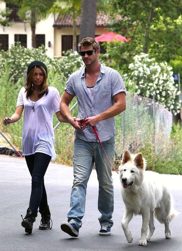 Liam Hemsworth con il cane Mate