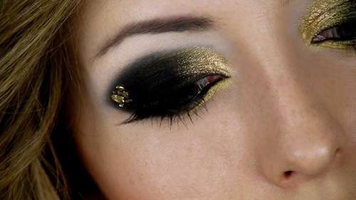 Makeup oro e nero per Capodanno