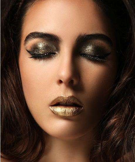 Makeup gold per Natale 2016