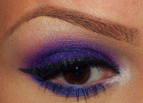 Makeup occhi viola e blu