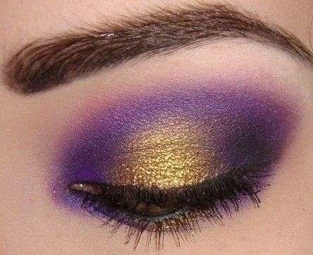 Makeup viola e oro