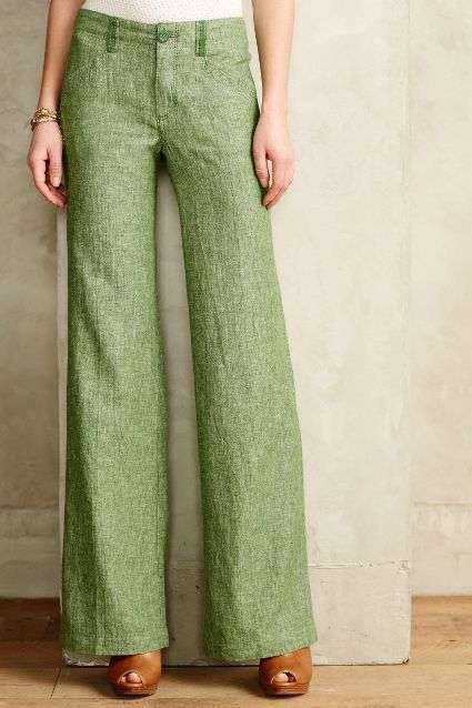 Pantaloni color Greenery