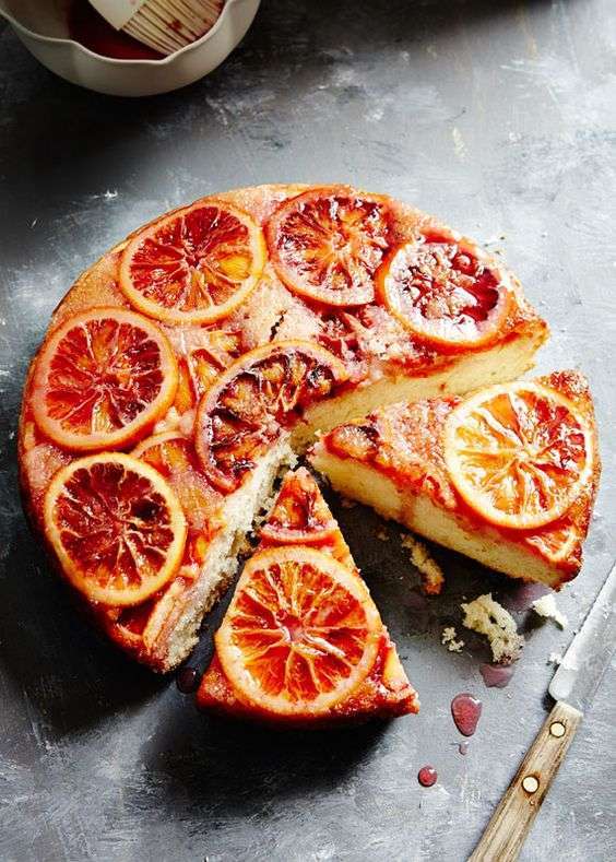 Torta con arance rosse