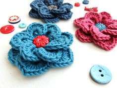 Idee con fiori crochet