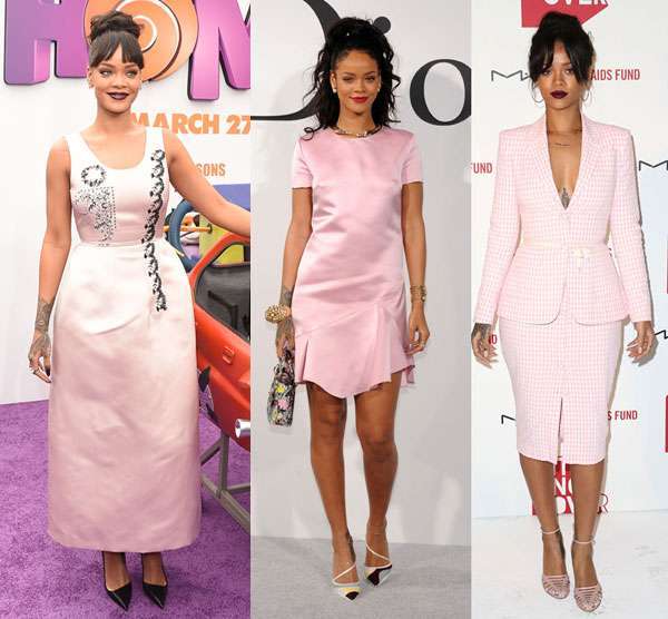 Rihanna e i suoi vestiti rosa