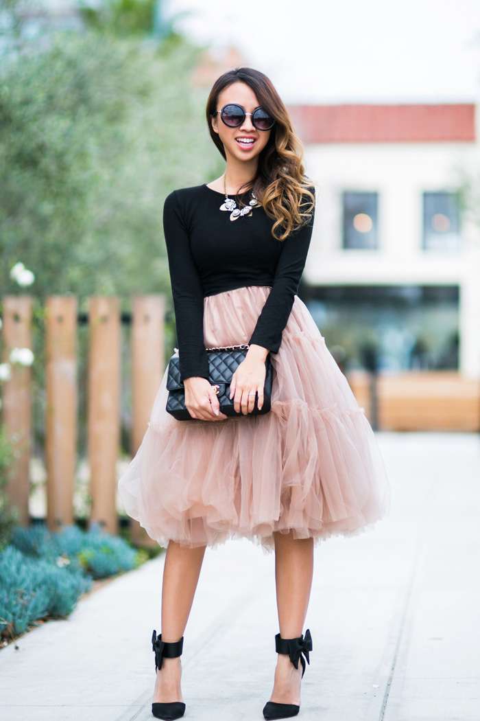 Gonna in tulle rosa