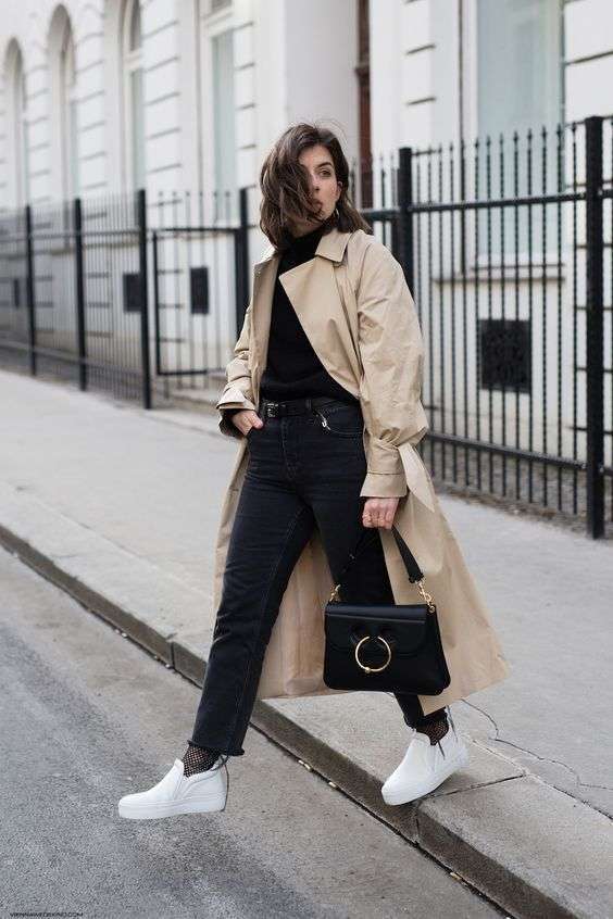 Trench oversize e look casual