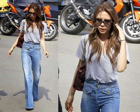 Victoria Beckham e i jeans a vita alta