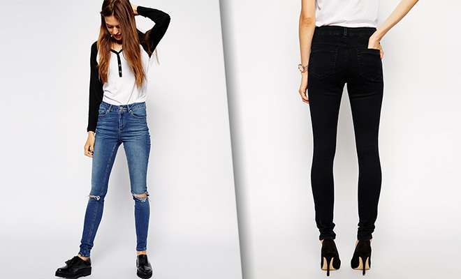Due diversi modelli di Jeans a vita alta