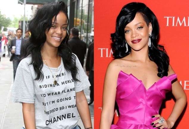 Rihanna senza trucco