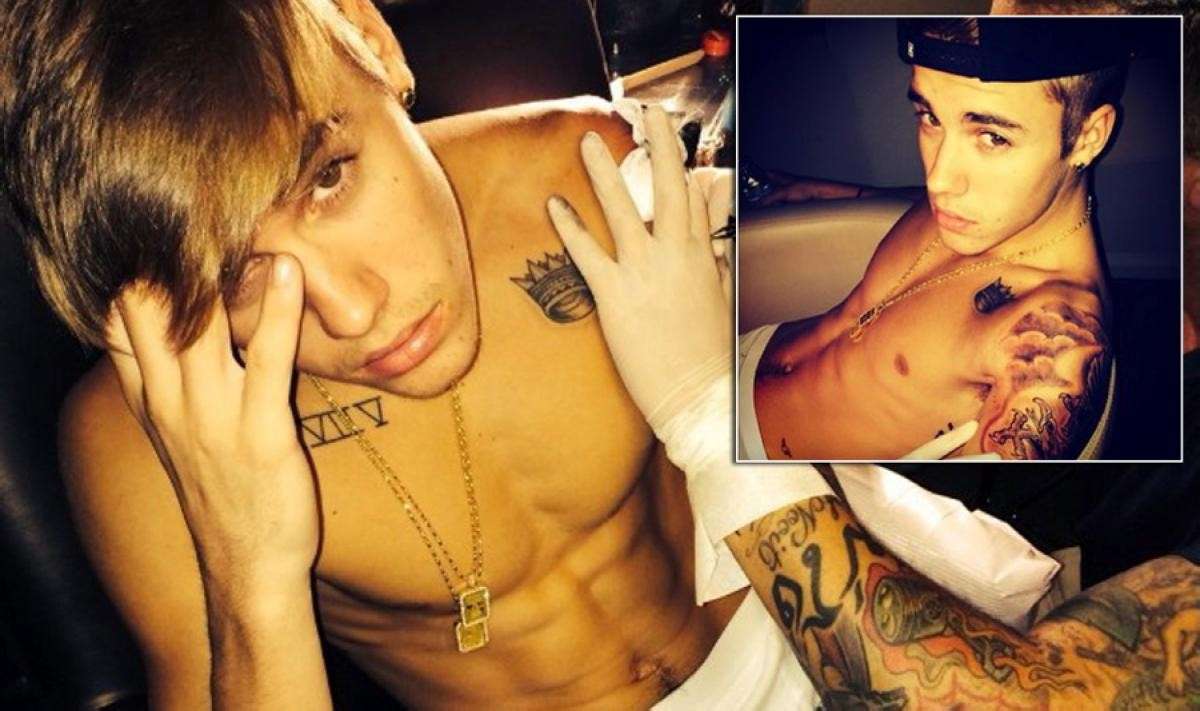 In evidenza i tatuaggi di Justin Bieber