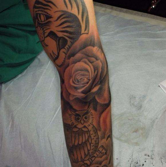 Il braccio tatuato di Justin Bieber