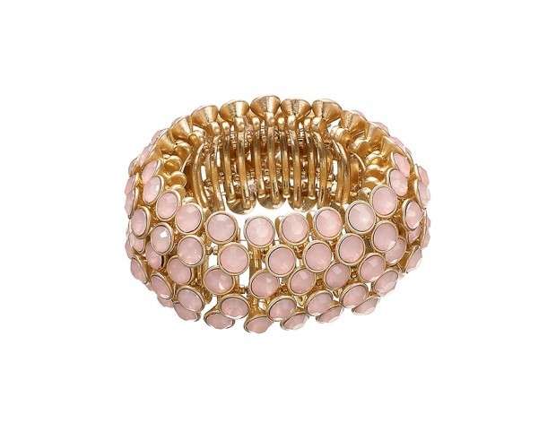 Bracciale con pietre rosa